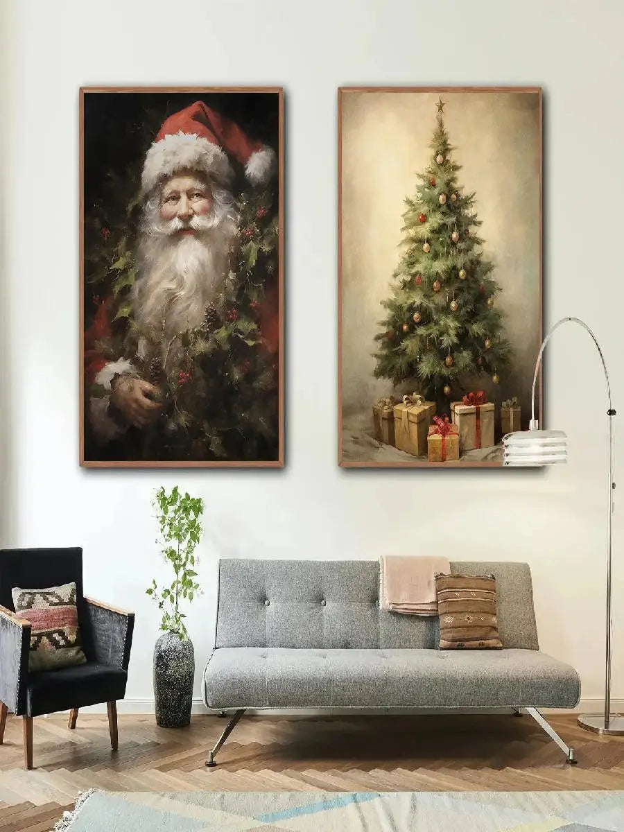 Santa Claus Christmas Poster – Vintage Portrait Wall Art