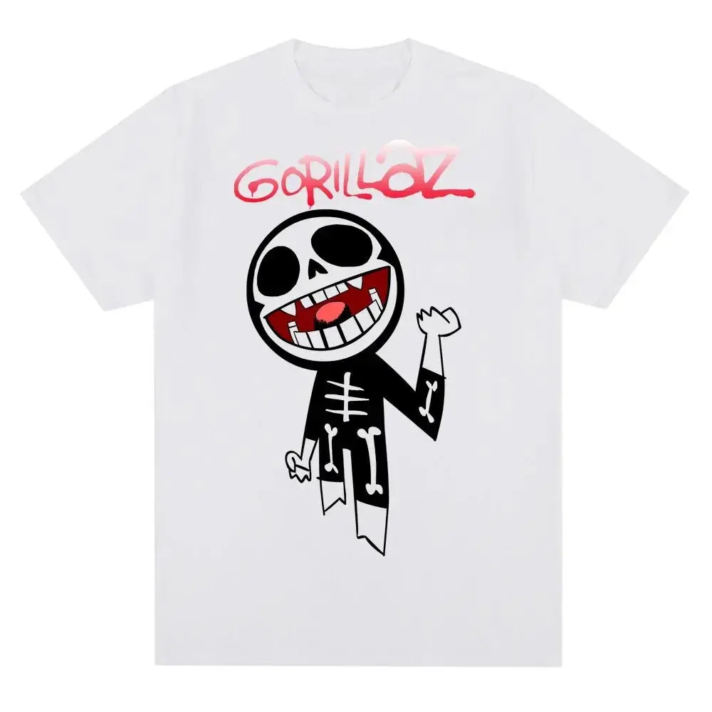 Gorillaz Graphic T-Shirt – 90s Punk Rock Band Tee Unisex