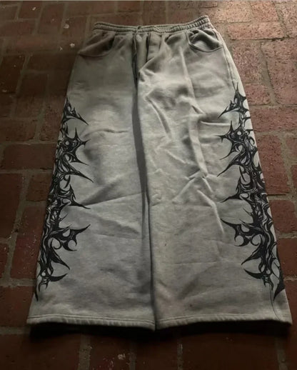 Y2K Harajuku Sweatpants – Tribal Print Loose Hip Hop Pants
