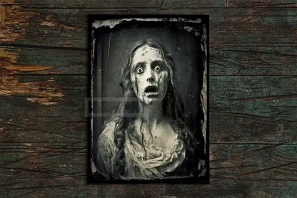 Horror Ghost Portrait Wall Art Poster – Spooky Canvas Print