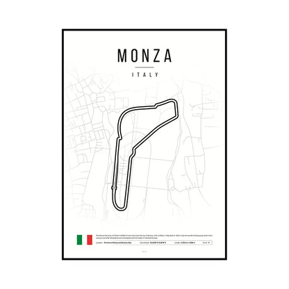 F1 Race Track Map Poster – Formula 1 Circuit Wall Art Print