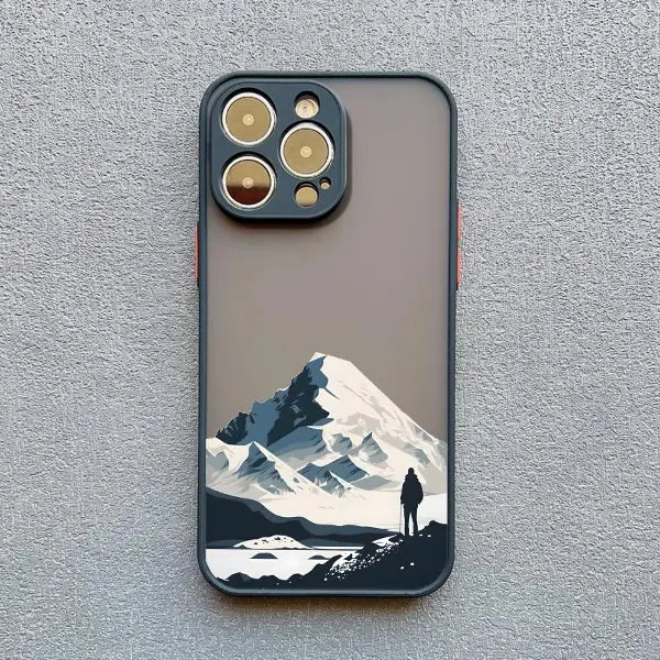Mountain Peaks Landscape iPhone Case – Shockproof Frosted Cover