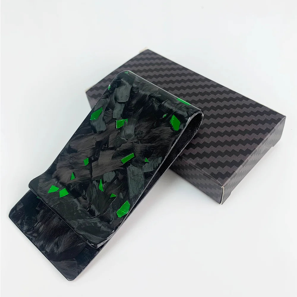 Forged Carbon Fiber Money Clip with Card Holder – 38mm Slim