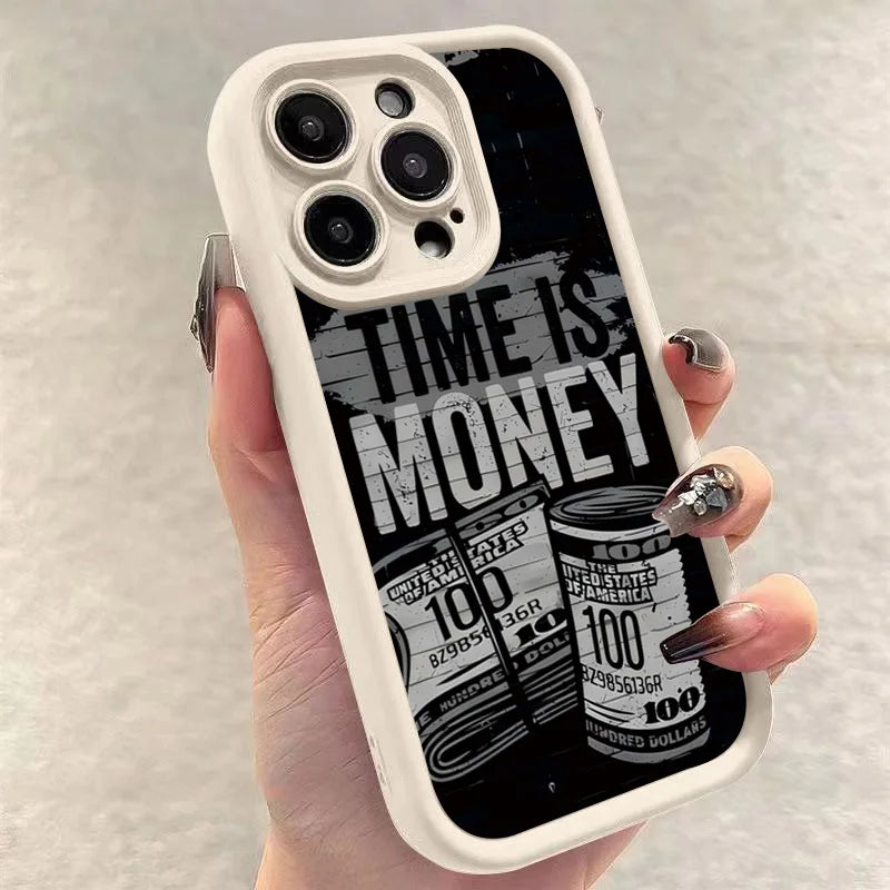 Time Is Money iPhone Case – Soft Silicone Printed Cover