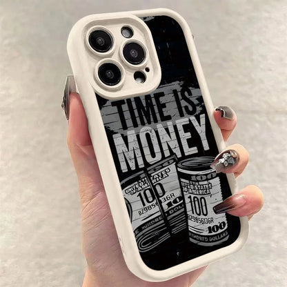 Time Is Money iPhone Case – Soft Silicone Printed Cover