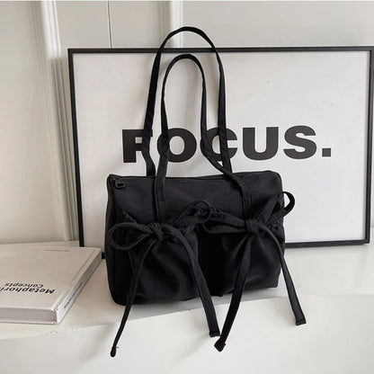 New Korean Bow Nylon Shoulder Bag