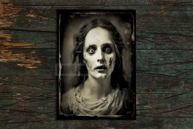 Horror Ghost Portrait Wall Art Poster – Spooky Canvas Print