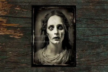 Horror Ghost Portrait Wall Art Poster – Spooky Canvas Print