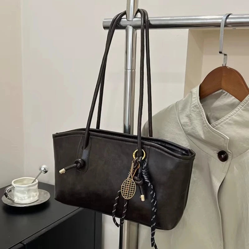 PU Leather Shoulder Bag for Women Y2K
