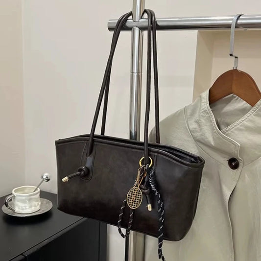 PU Leather Shoulder Bag for Women Y2K