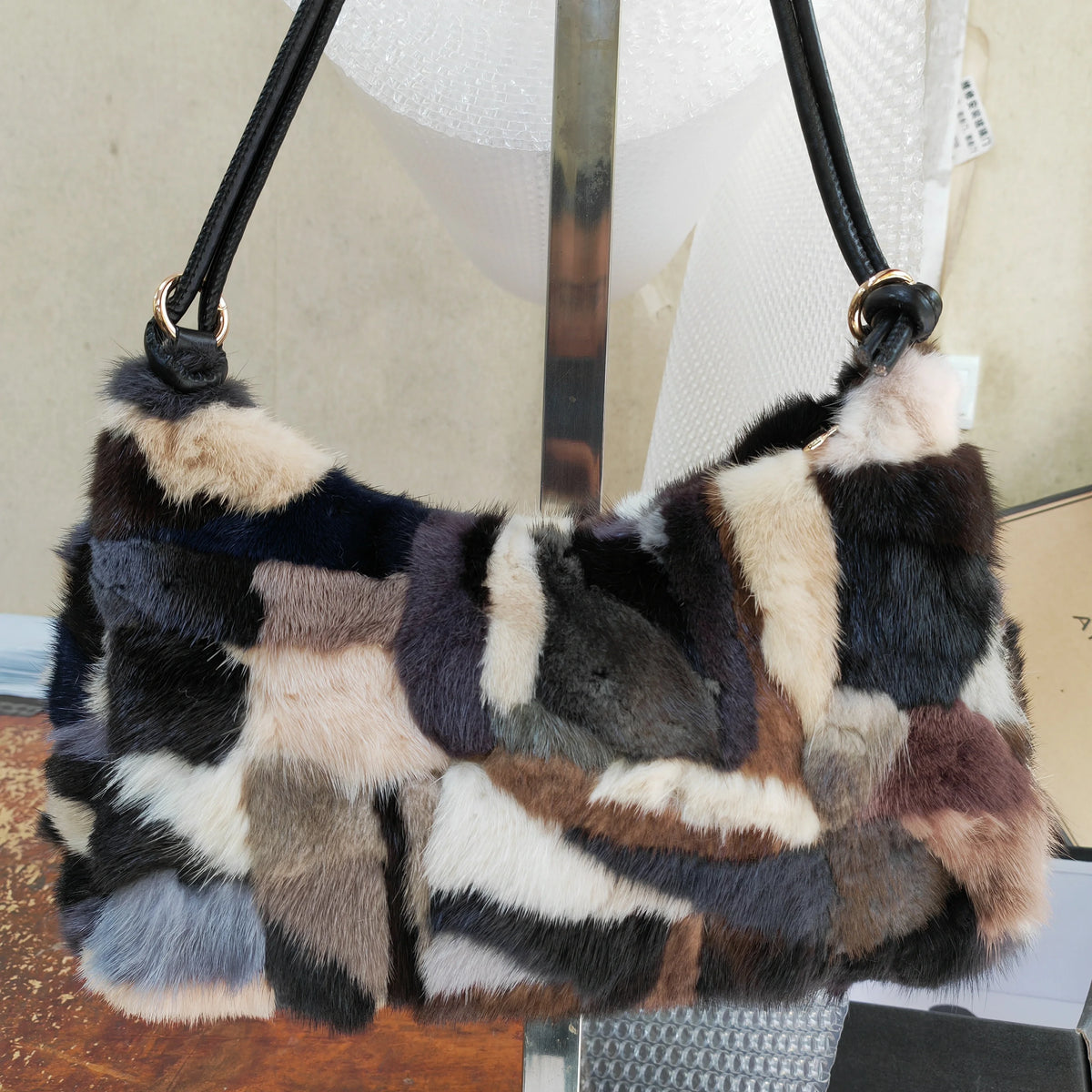 Fluffy Fur Shoulder Bag for Women – Luxury Handbag & Purse