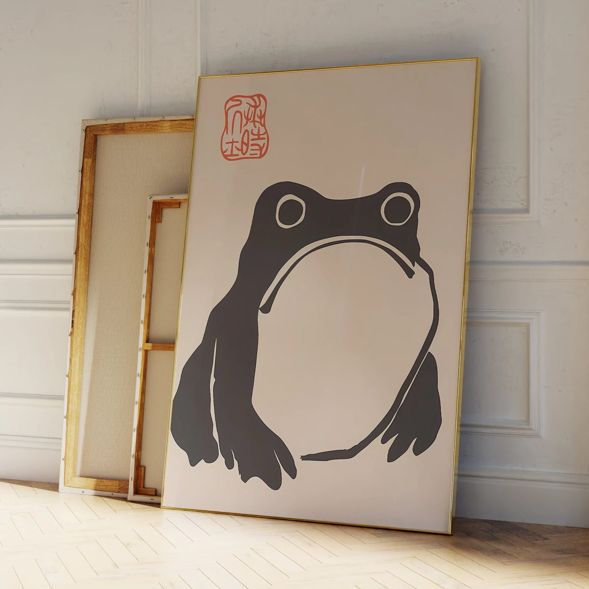 Matsumoto Hoji Frog Canvas Wall Art Poster – Japanese Vintage Print