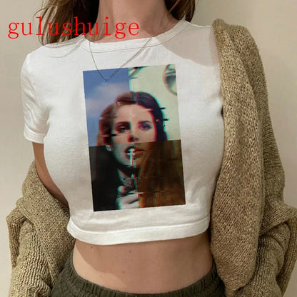 Lana Del Rey Ultraviolence Graphic Crop Top – Women's Vintage Short Sleeve Tee