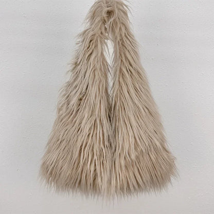 New Wool Women's Plush Shoulder Bags Y2k Hot Girls Faux Fur