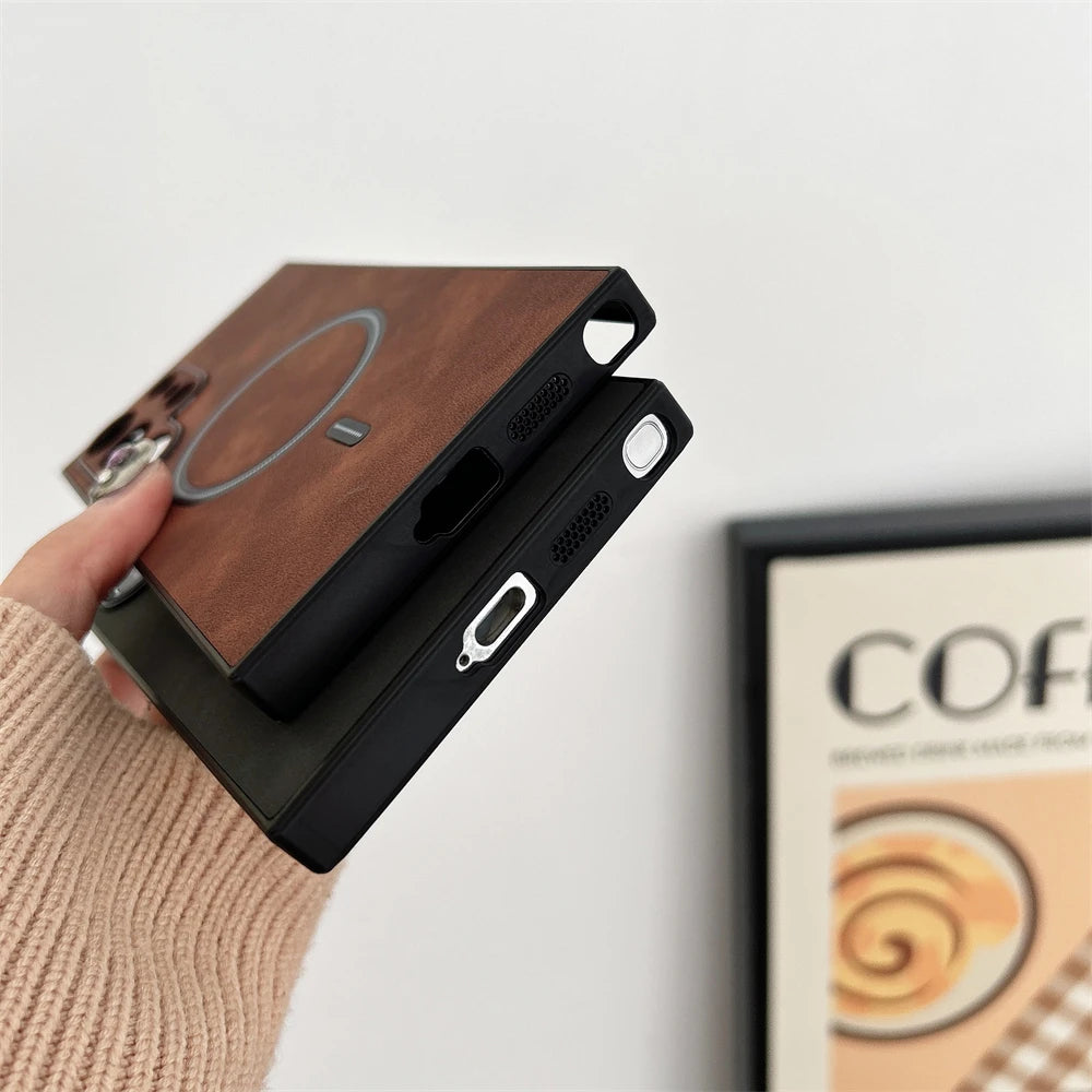 Leather MagSafe Magnetic Case for Samsung Galaxy S21–S26 Series