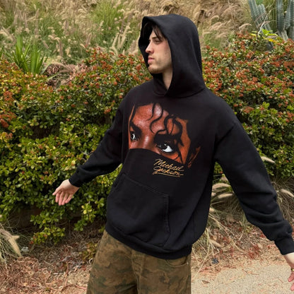 Michael Jackson Graphic Hoodie – Women's Grunge Streetwear Sweatshirt