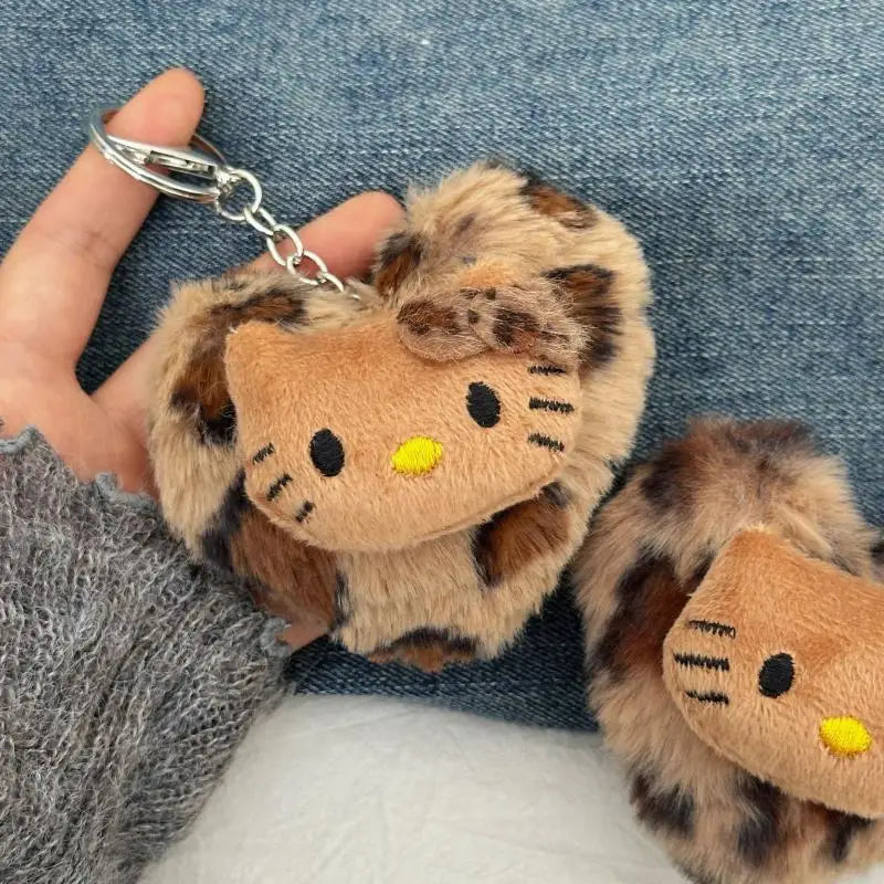 Hello Kitty Leopard Bag Keychain Pendant