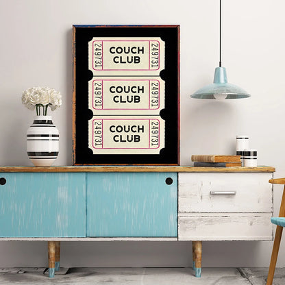 Shower Karaoke Admit One Poster – Funny Retro Bathroom Wall Art