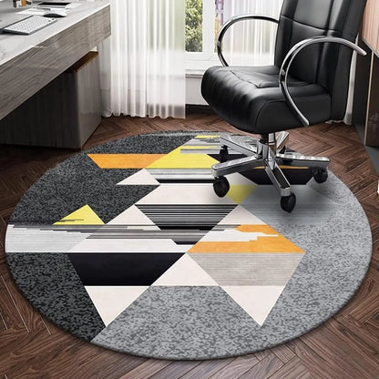 Round Area Rug – Non-Slip Nordic Geometric Carpet for Office & Living Room
