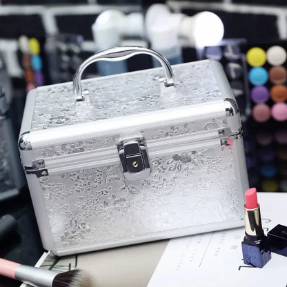 Aluminum Makeup Case with Lock – Professional Cosmetic Box