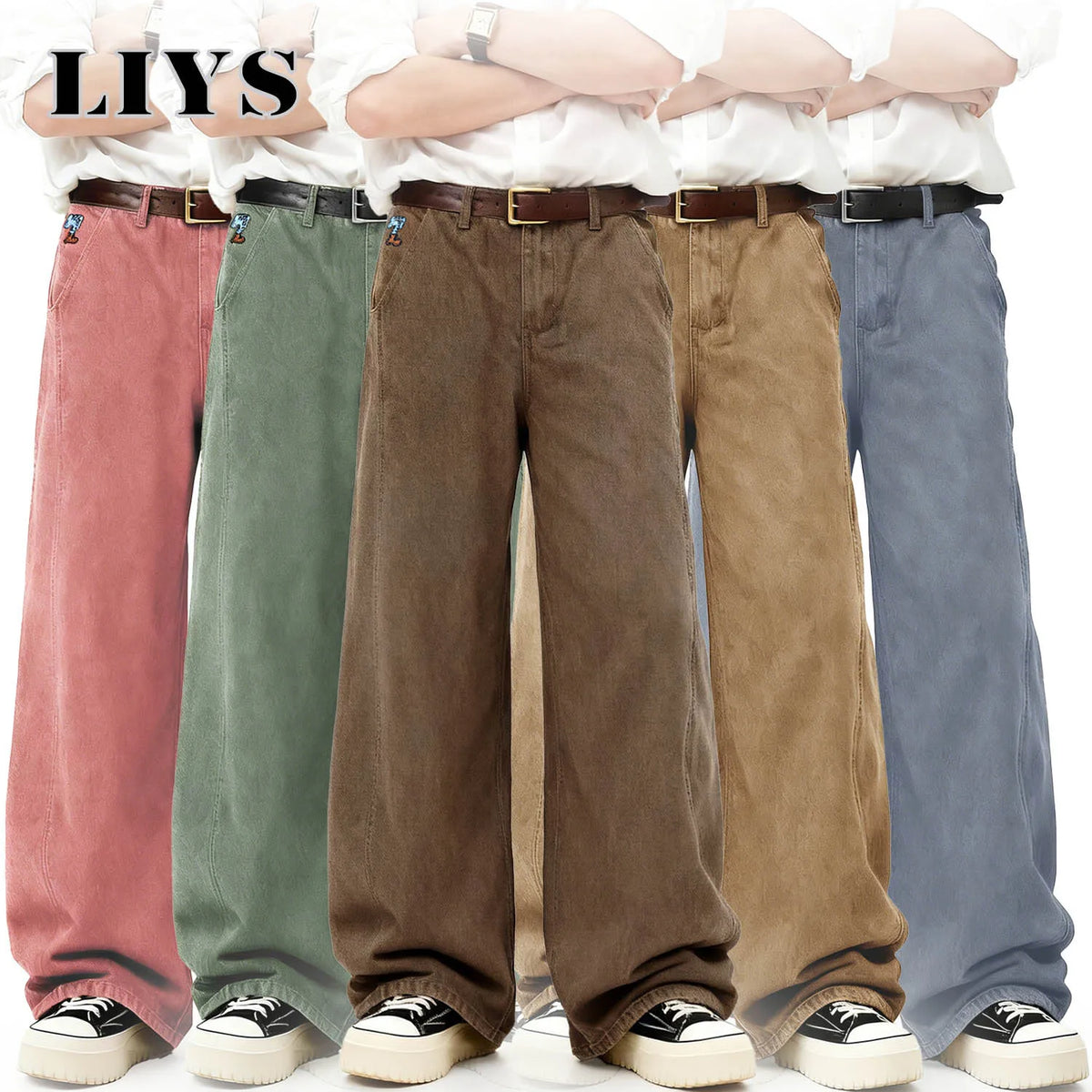 Men's Baggy Wide Leg Jeans – Retro Streetwear Denim