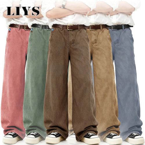 Men's Baggy Wide Leg Jeans – Retro Streetwear Denim