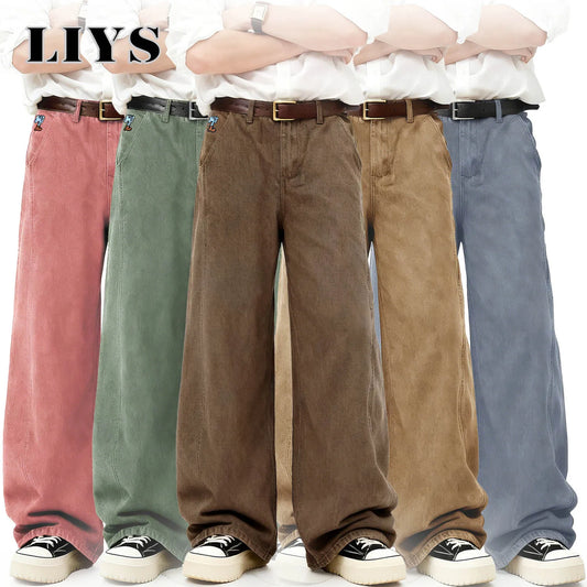 Men's Baggy Wide Leg Jeans – Retro Streetwear Denim