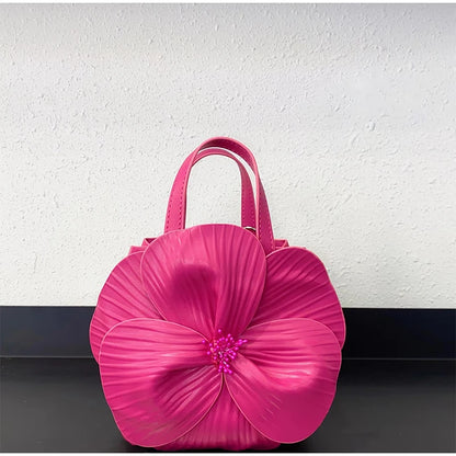 French Petal Flower Handbag Holiday Seaside Leather