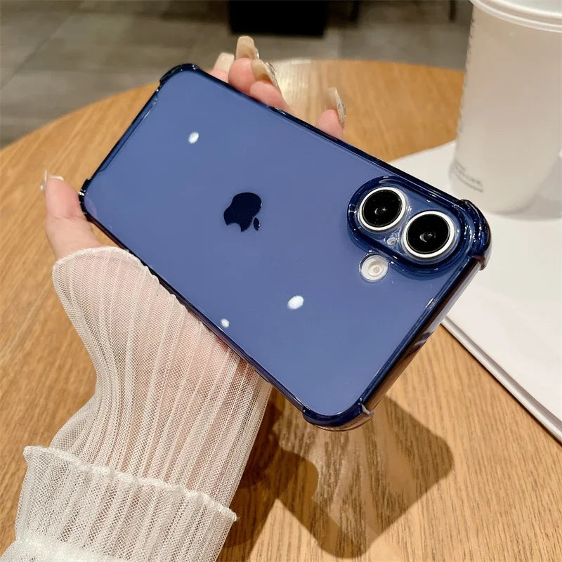 Neon Shockproof Transparent iPhone Case – Candy Color Slim Cover