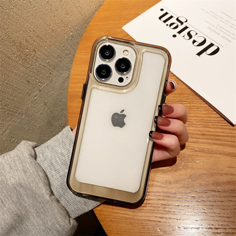 Transparent Shockproof Hard Acrylic iPhone Case – iPhone 11 to 17 Series