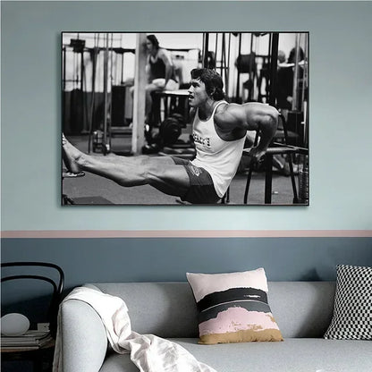 Arnold Schwarzenegger Motivational Gym Poster – Bodybuilding Wall Art