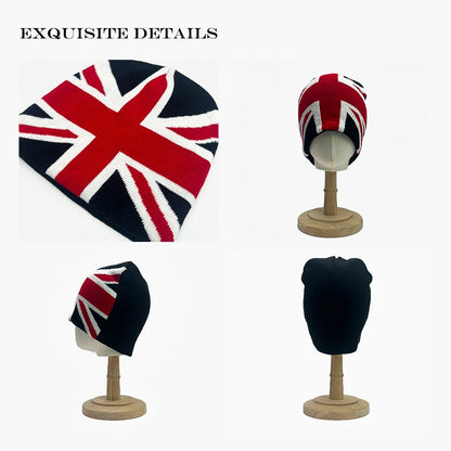 Union Jack Jacquard Beanie Hat – Unisex Streetwear Knit Cap