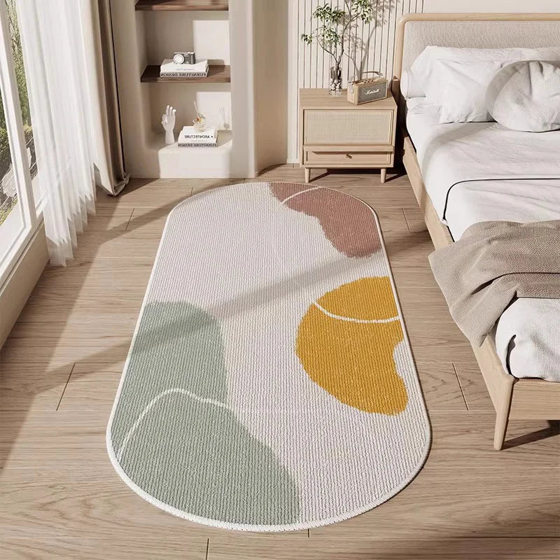 Oval Area Rug – Soft Non-Slip Bedroom & Hallway Runner Carpet