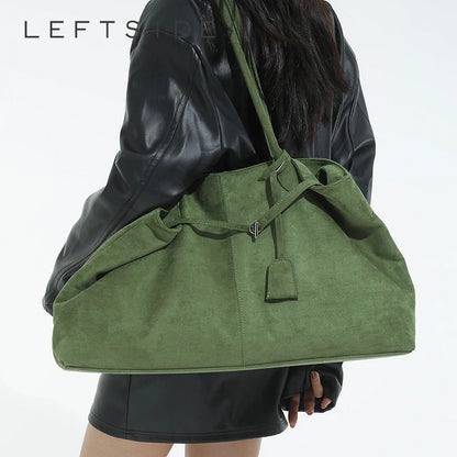 Suede Tote Bag for Women – Large Capacity Shoulder Bag