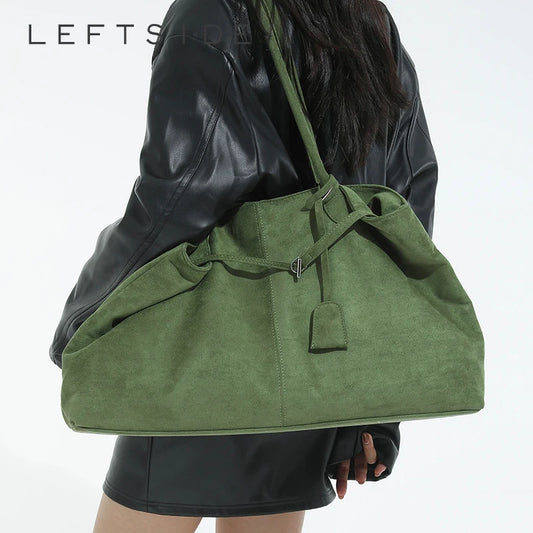Suede Tote Bag for Women – Large Capacity Shoulder Bag