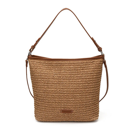Raffia Crochet Straw Crossbody Bag for Women
