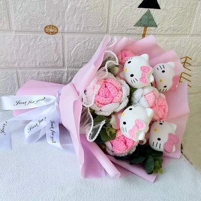 Hello Kitty Plush Bouquet Rose Flower Gift