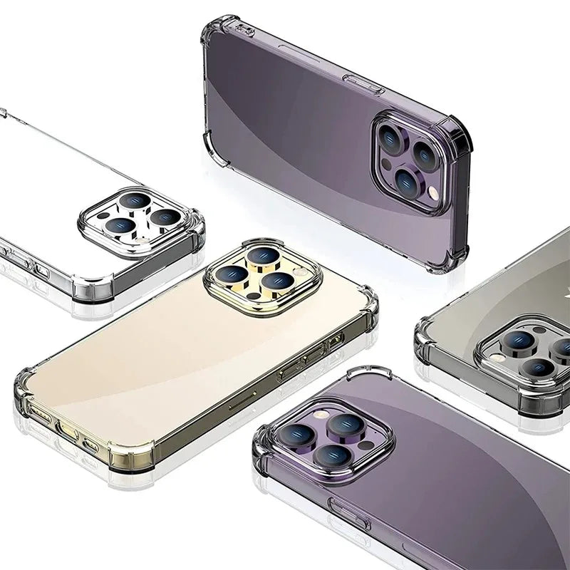 Clear Air Bag Shockproof iPhone Case – Transparent Bumper Cover