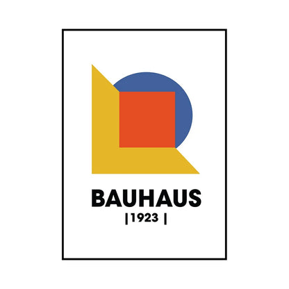 Bauhaus Geometric Abstract Art Poster – Minimalist Wall Print