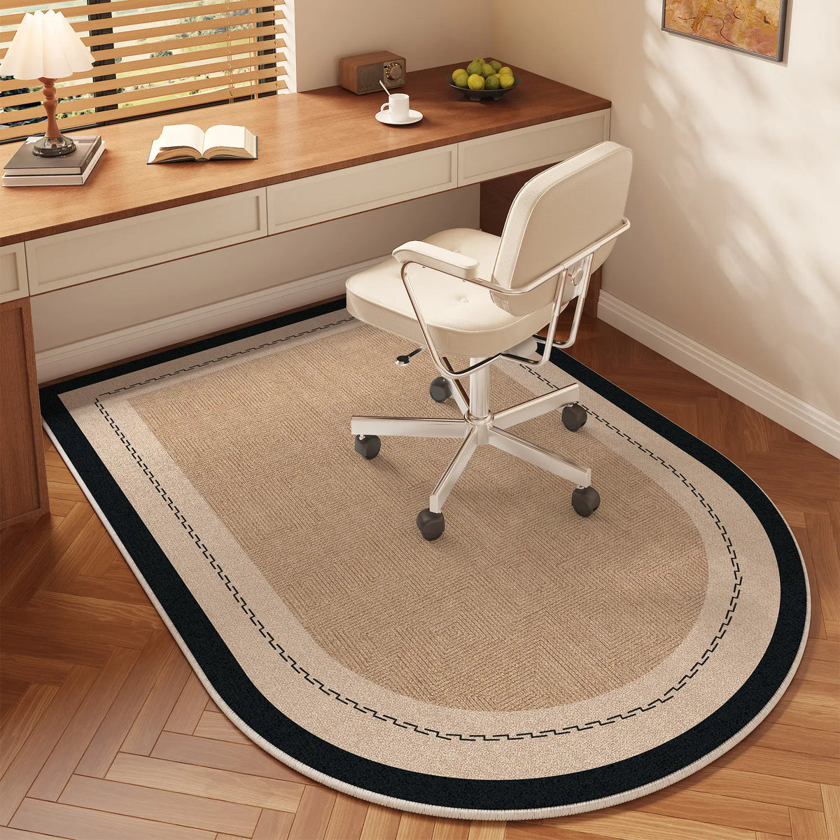Oval Office Chair Mat – Anti-Slip Floor Protector for Home & Desk
