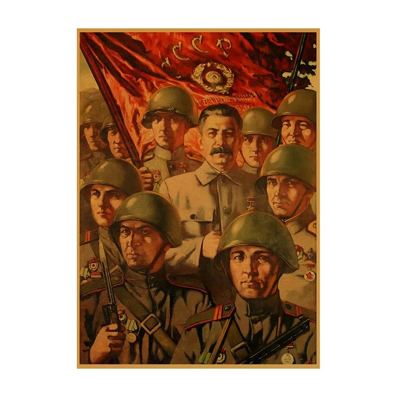 Soviet USSR Vintage Poster Wall Art Print – Retro CCCP Canvas Decor