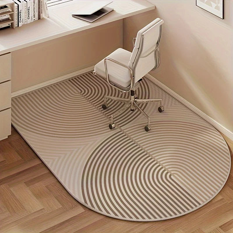 Office Chair Mat – Arch-Shaped Desk Rug, Sound-Proof & Wear-Resistant