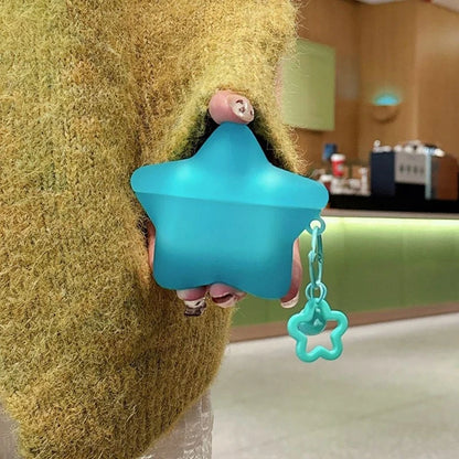 Star-Shaped Silicone AirPods Case with Pendant Charm