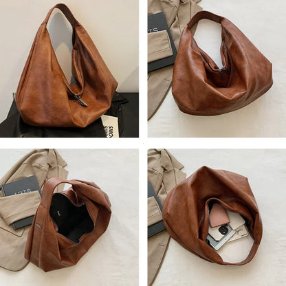 Big Black Shoulder Bags for Women Large Hobo Shopper Bag
