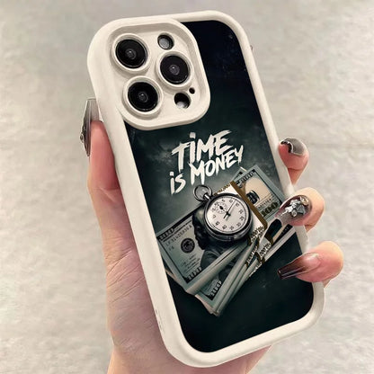 Time Is Money iPhone Case – Soft Silicone Printed Cover