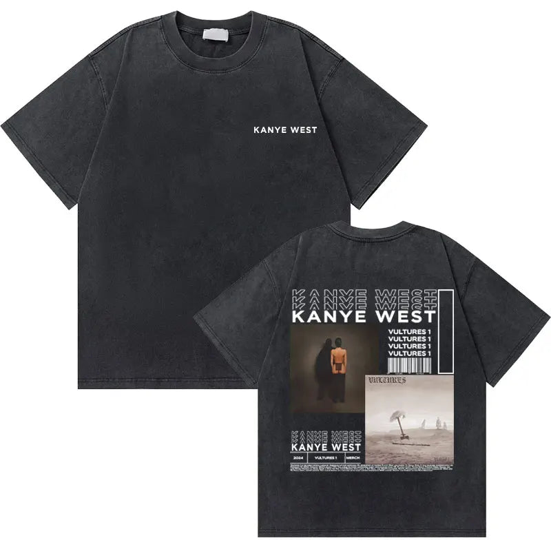 College Dropout Bear Graphic T-Shirt – Washed Vintage Streetwear Tee