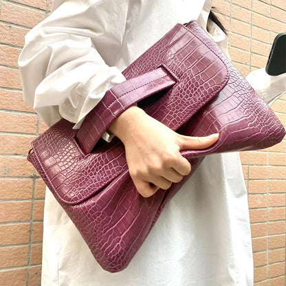 Fashion New Storage Bag Document Bagluxury Crocodile Pattern