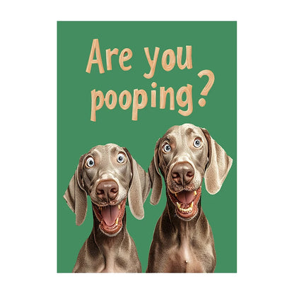 Funny Cow Poster – Are You Pooping? Farm Animal Bathroom Art