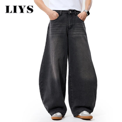 Baggy Wide Leg Jeans – Men's Goth Balloon Denim Pants