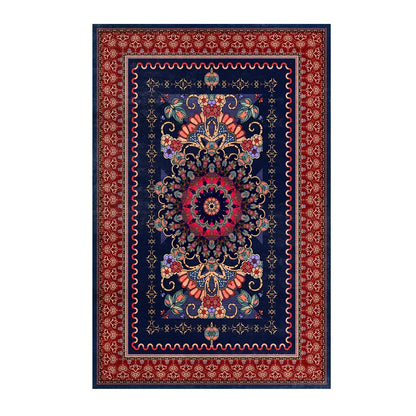 Persian Retro Area Rug – Washable Foldable Cashmere-Feel Carpet